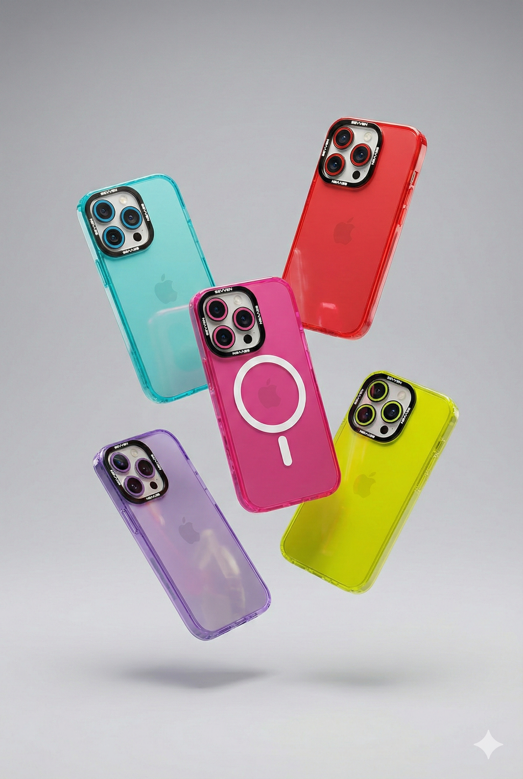Carcasa MagSafe + Protector de cámara para iPhone Celeste