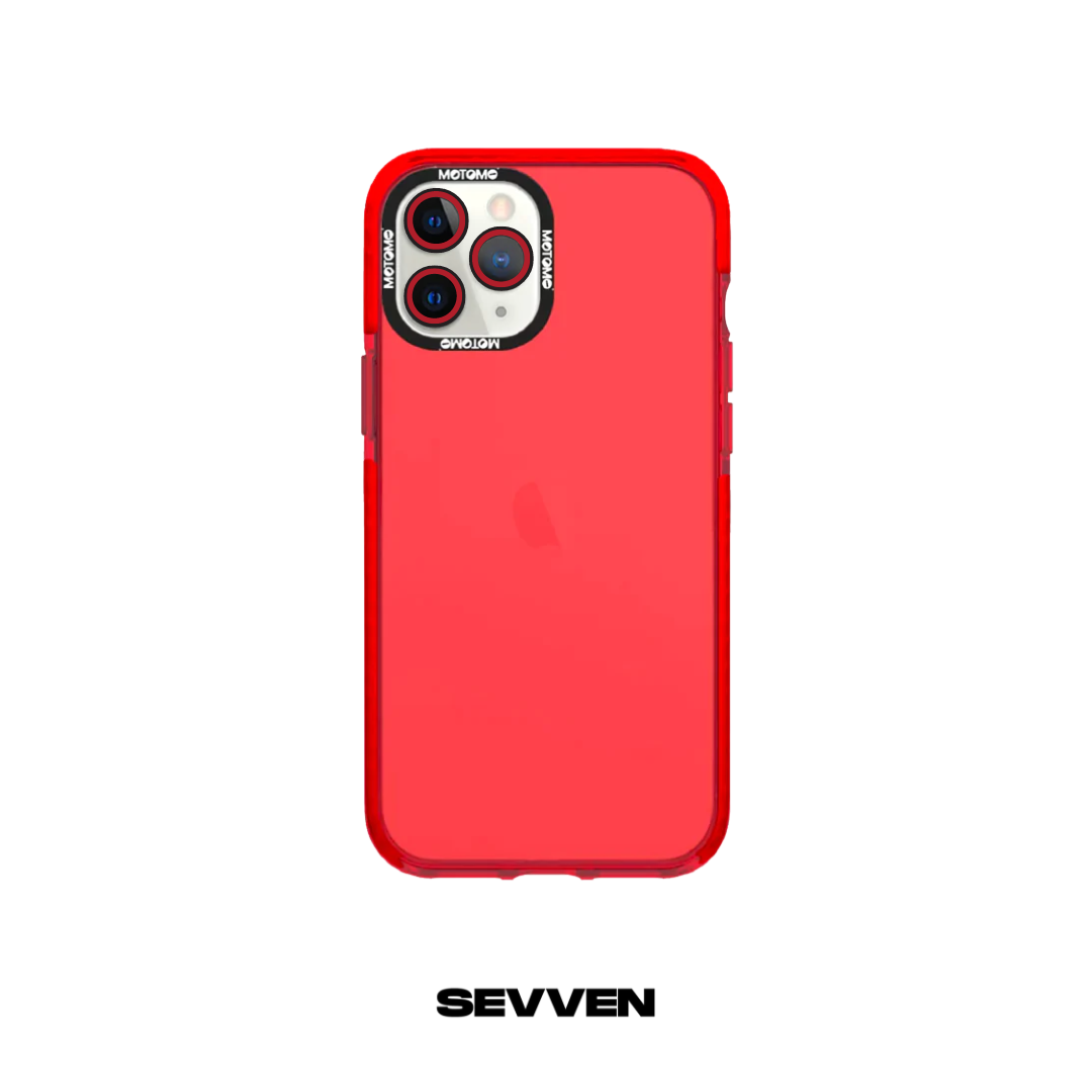 Pack carcasa + protector de cámara para IPhone roja