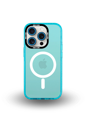 Carcasa MagSafe Celeste + Protector de Cámara para iPhone
