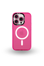 Carcasa MagSafe + Protector de cámara para iPhone fucsia