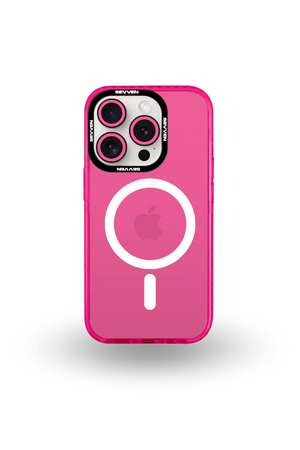 Carcasa MagSafe Fucsia + Protector de Cámara para iPhone