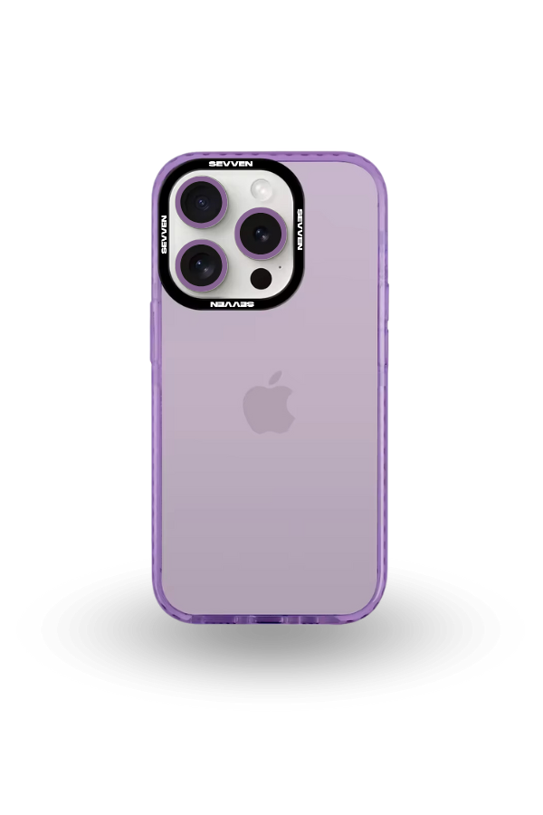 Carcasa + protector de cámara para iPhone Lila