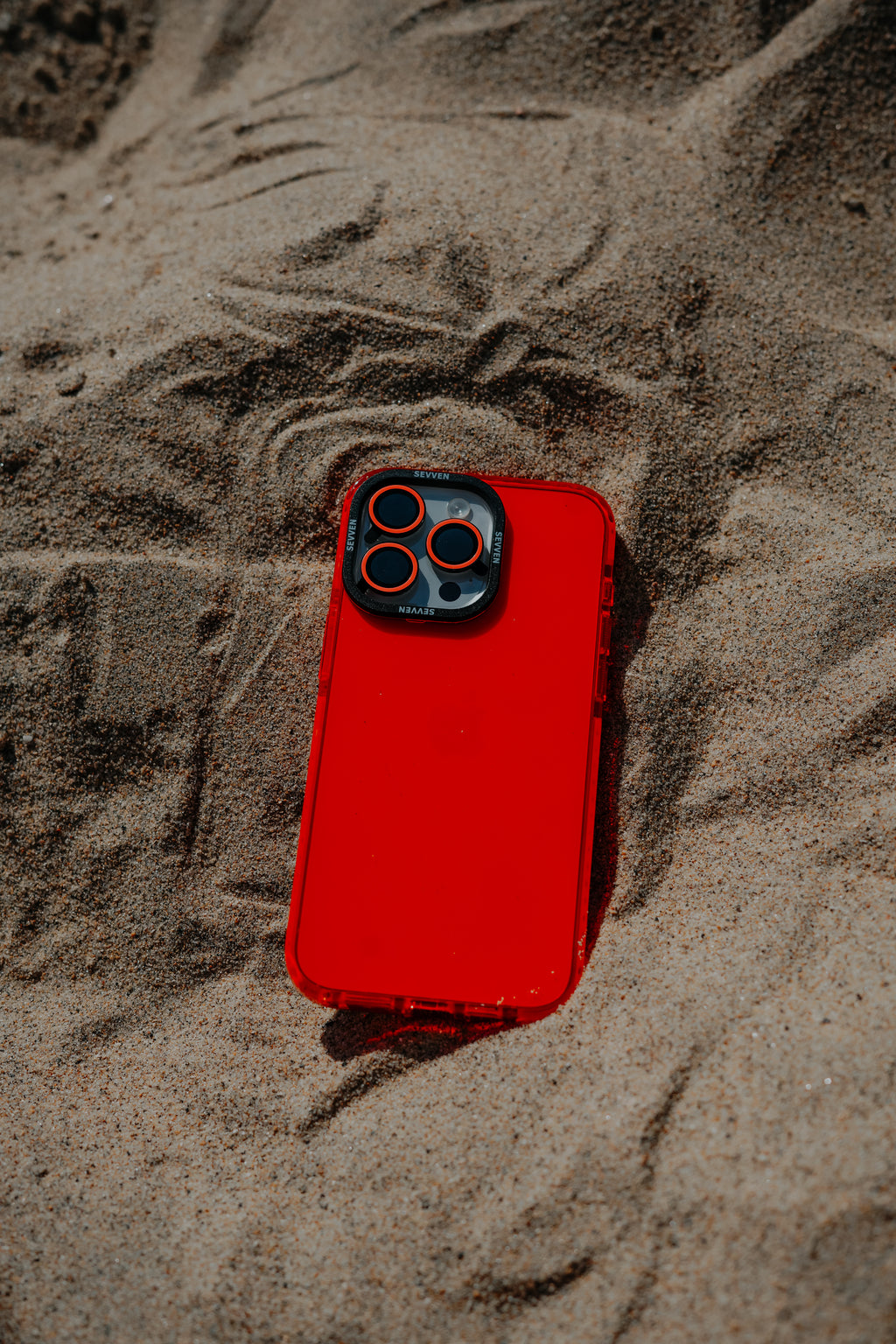 Carcasa+ protector de cámara para iPhone roja