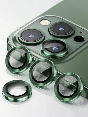 Pack carcasa + protector de cámara  para IPhone verde