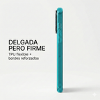 Carcasa+ protector de cámara para iPhone celeste