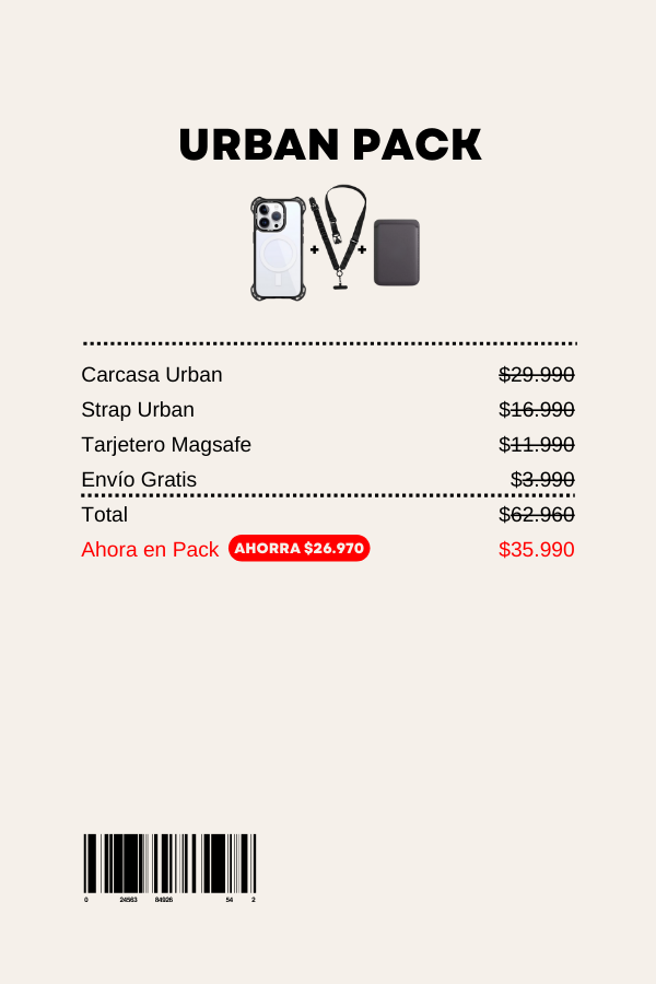 Pack Urban + Tarjetero de regalo + Envío Gratis