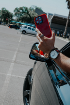 Carcasa+ protector de cámara para iPhone roja