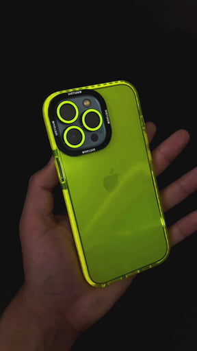 Pack carcasa + protector de cámara para IPhone Verde flúor