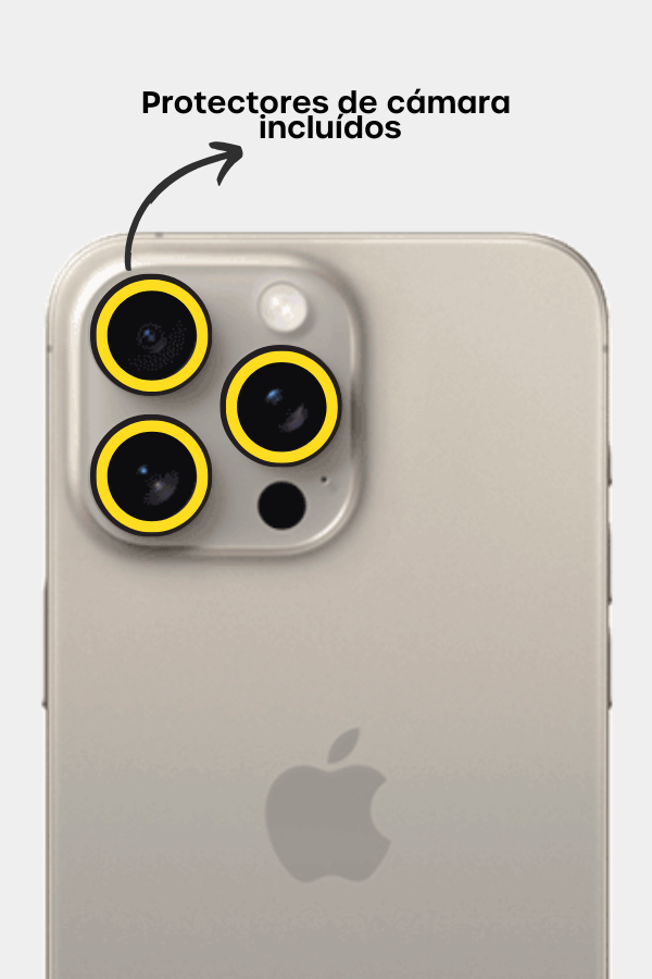 Carcasa+ protector de cámara para iPhone Naranja
