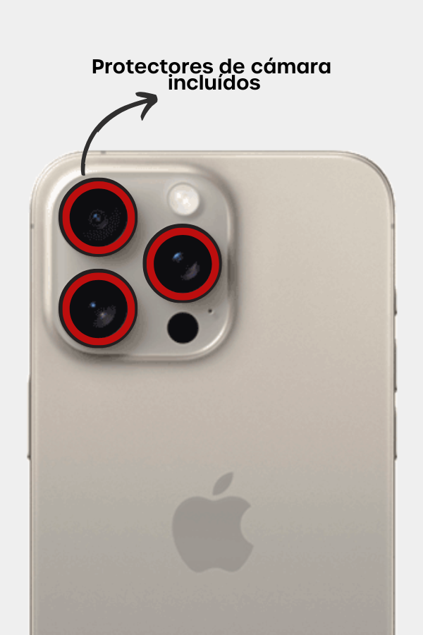Carcasa+ protector de cámara para iPhone roja