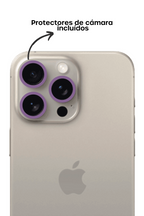 Carcasa + protector de cámara para iPhone Lila