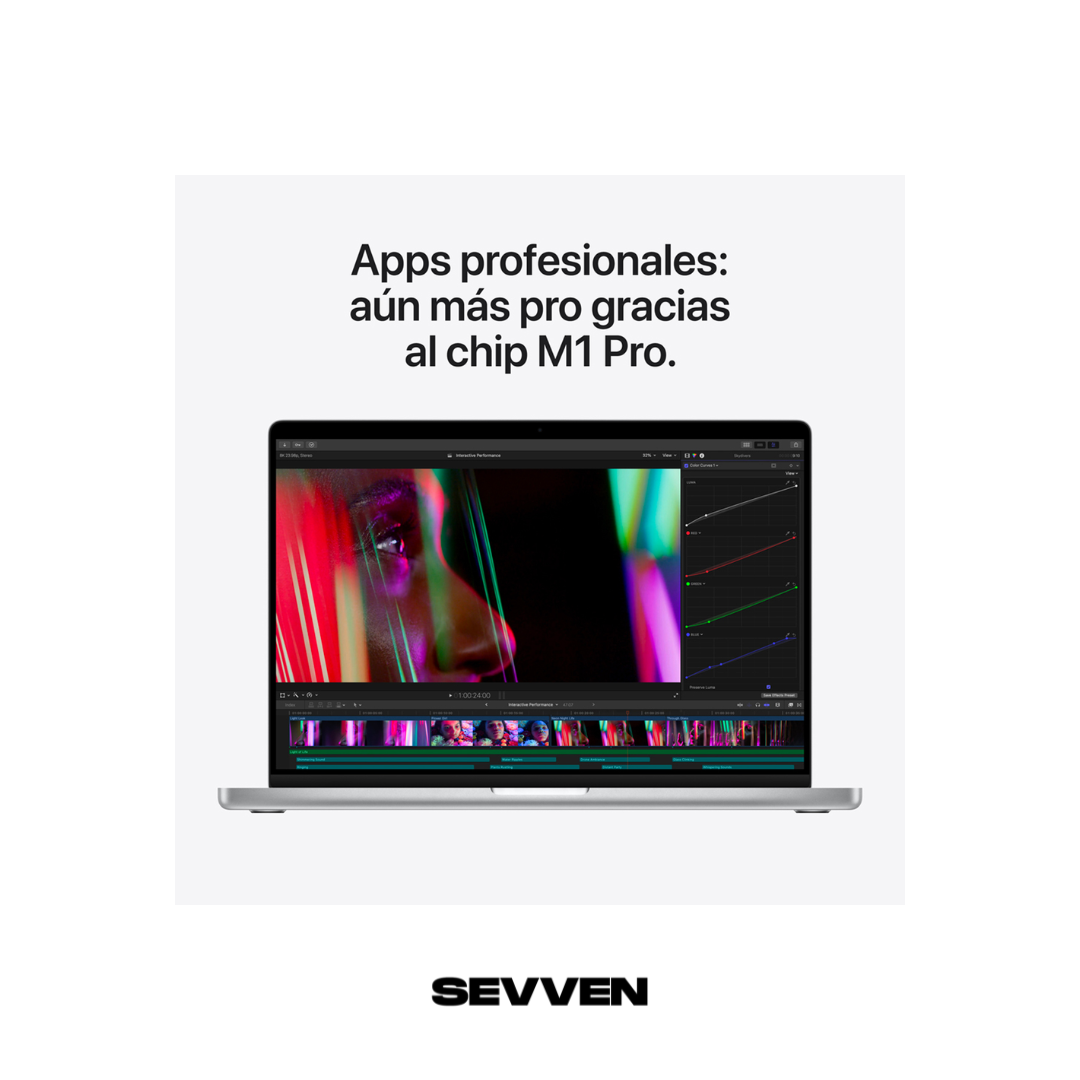 Macbook Pro MKGP3CI/A M1 Pro 16GB RAM 512 GB SSD 14" Gris Espacial (Semi Nuevo)