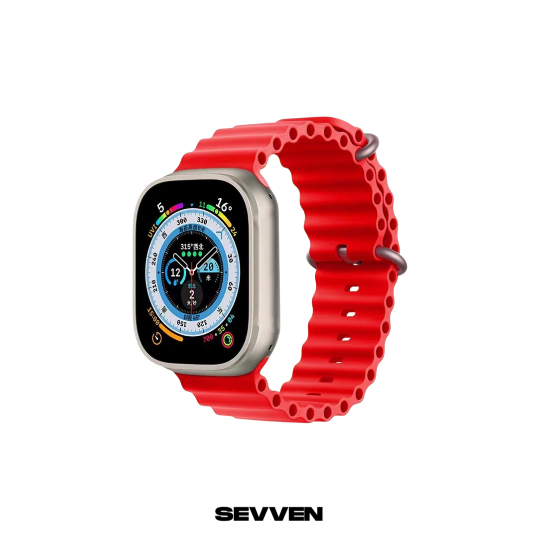 Correa Silicon tipo Ocean roja para Apple Watch