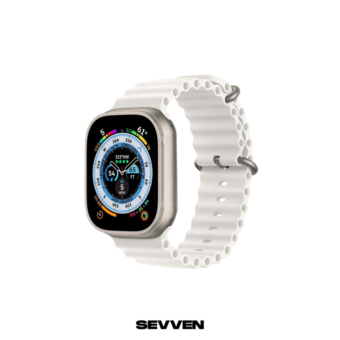 Correa Silicon tipo Ocean blanca para Apple Watch