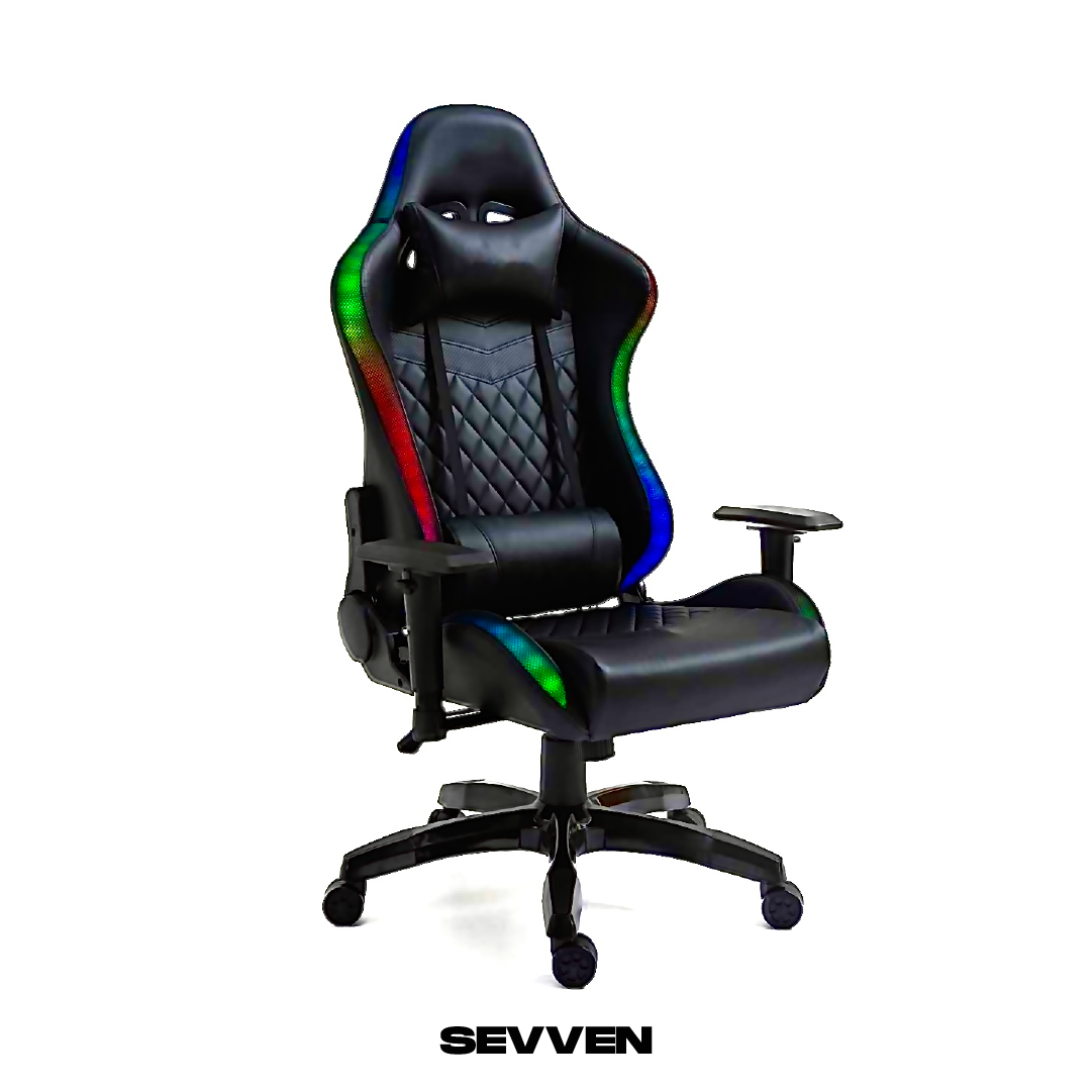 Silla Gamer Ergonomica Reclinable Luz Led Gaming Luces RGB