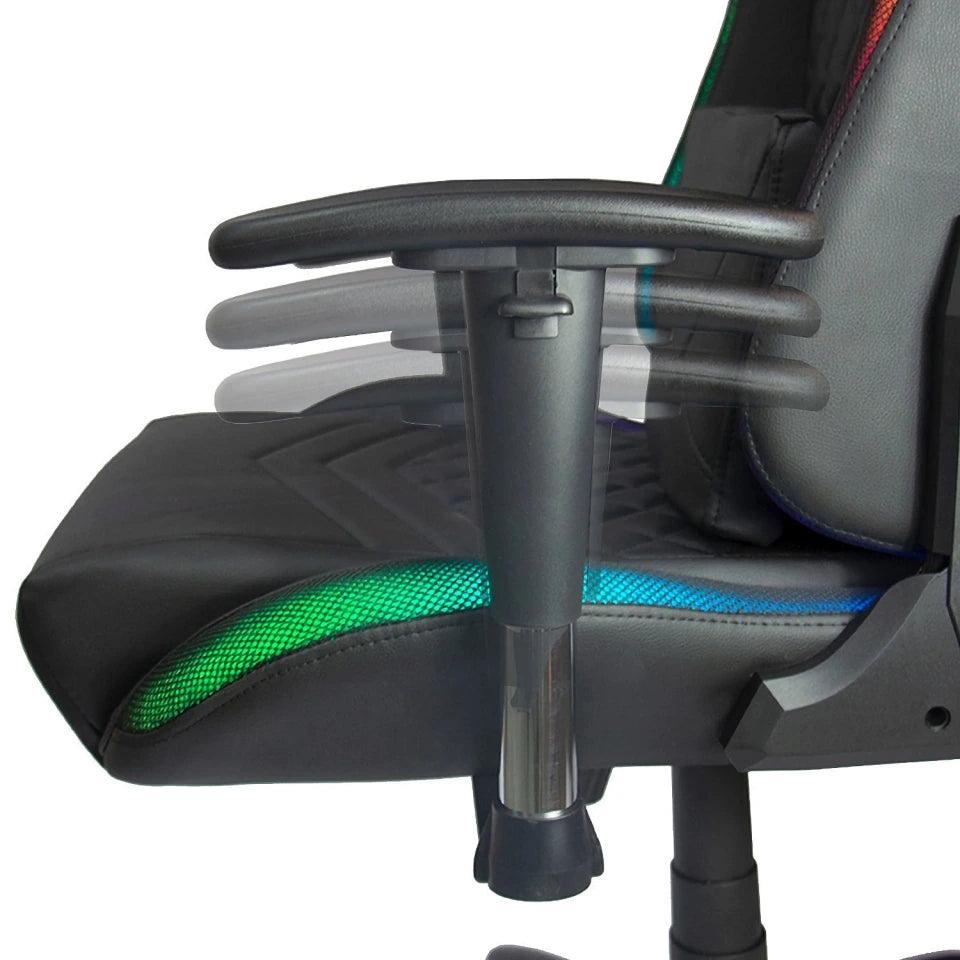 Silla Gamer Ergonomica Reclinable Luz Led Gaming Luces RGB